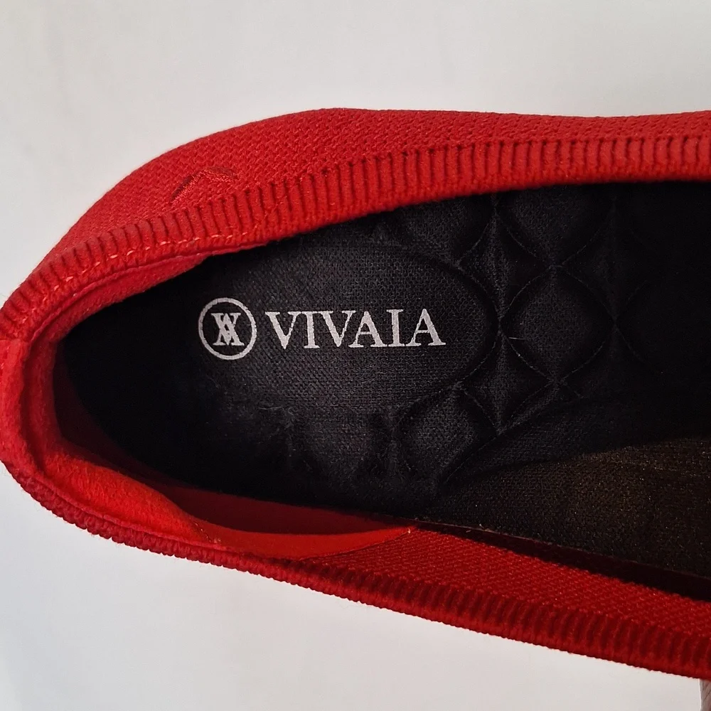 Vivaia Claire Women's Ruby Red Round Toe Ballet Flats Size EU 38